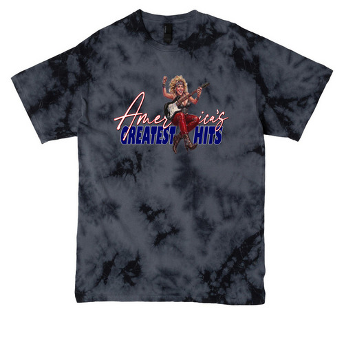 Stone Wash Nancy, a Black Crystal Tie Dye Tee