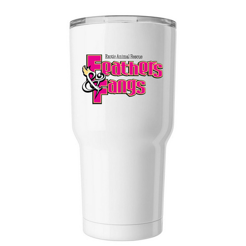 Feathers & Fangs Tumbler, a White Insulated Tumbler
