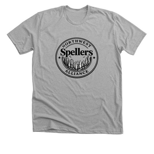 NW Spellers Alliance, a Athletic Heather Premium Unisex Tee