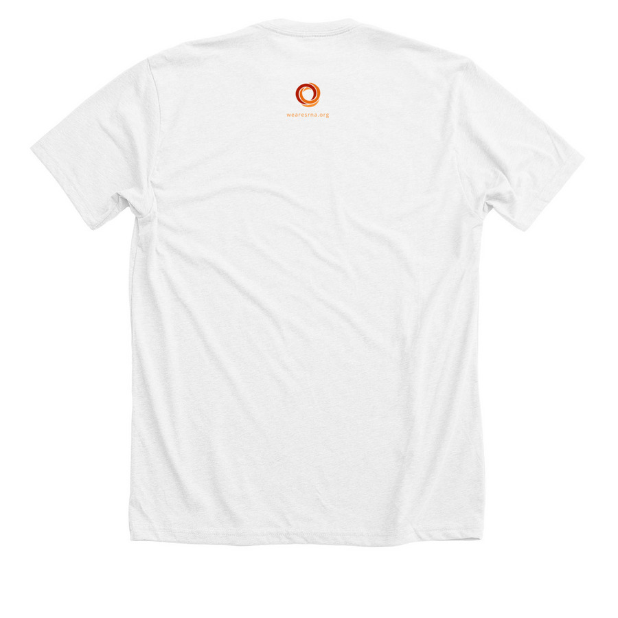 This is Me | Transverse Myelitis, a Solid White Blend Premium Unisex Tee (back-view)