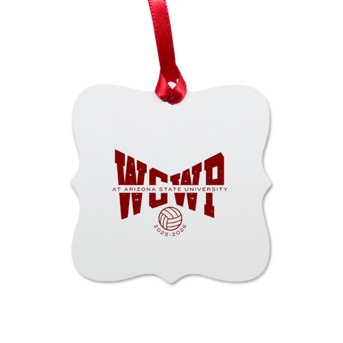 Ho-Ho-Water Polo Ornament, a White Aluminum Square Ornament