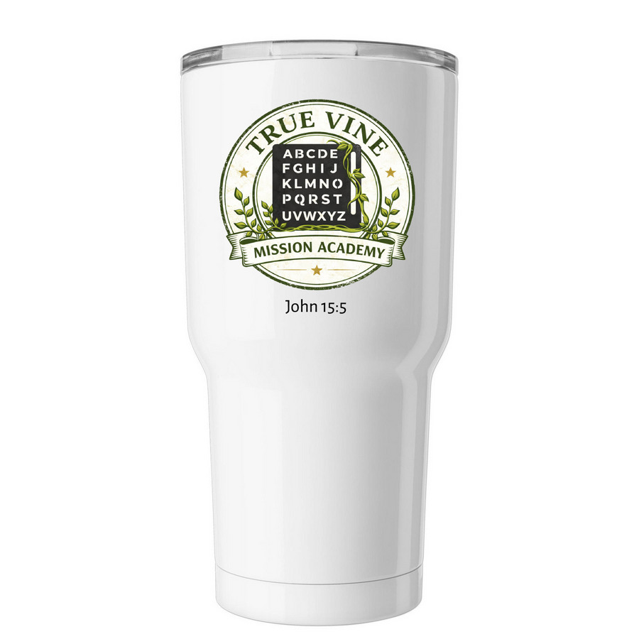 True Vine Mission Tumbler, a White Insulated Tumbler