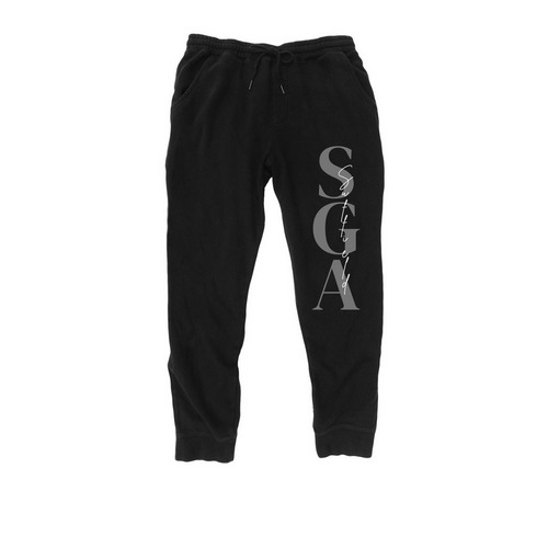SGA, a Black Midweight Fleece Joggers