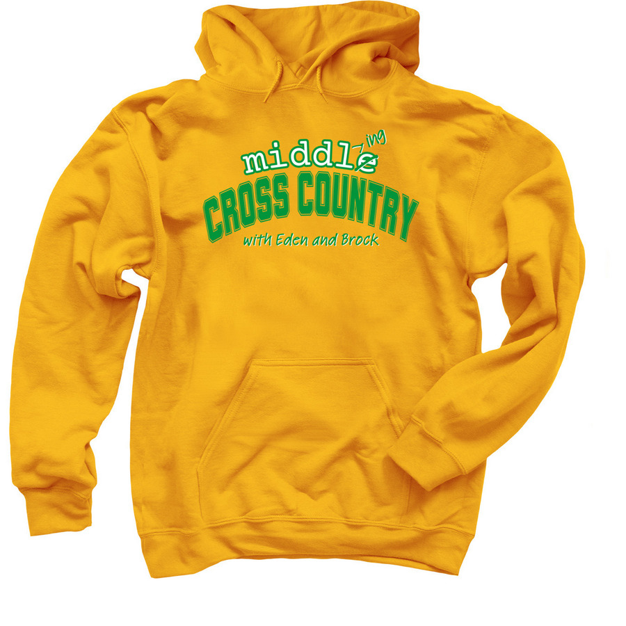 Middling Podcast Apparel, a Gold Pullover Hoodie