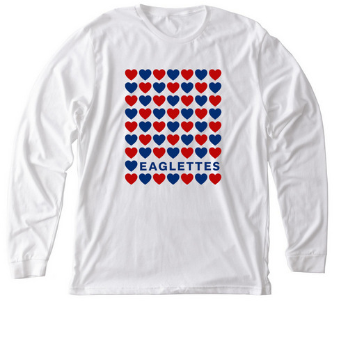 I Heart the Eaglettes, a Solid White Blend Premium Long Sleeve Tee