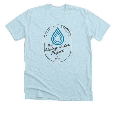 Give The Gift Of Clean Water!, a Heather Ice Blue Premium Unisex Tee