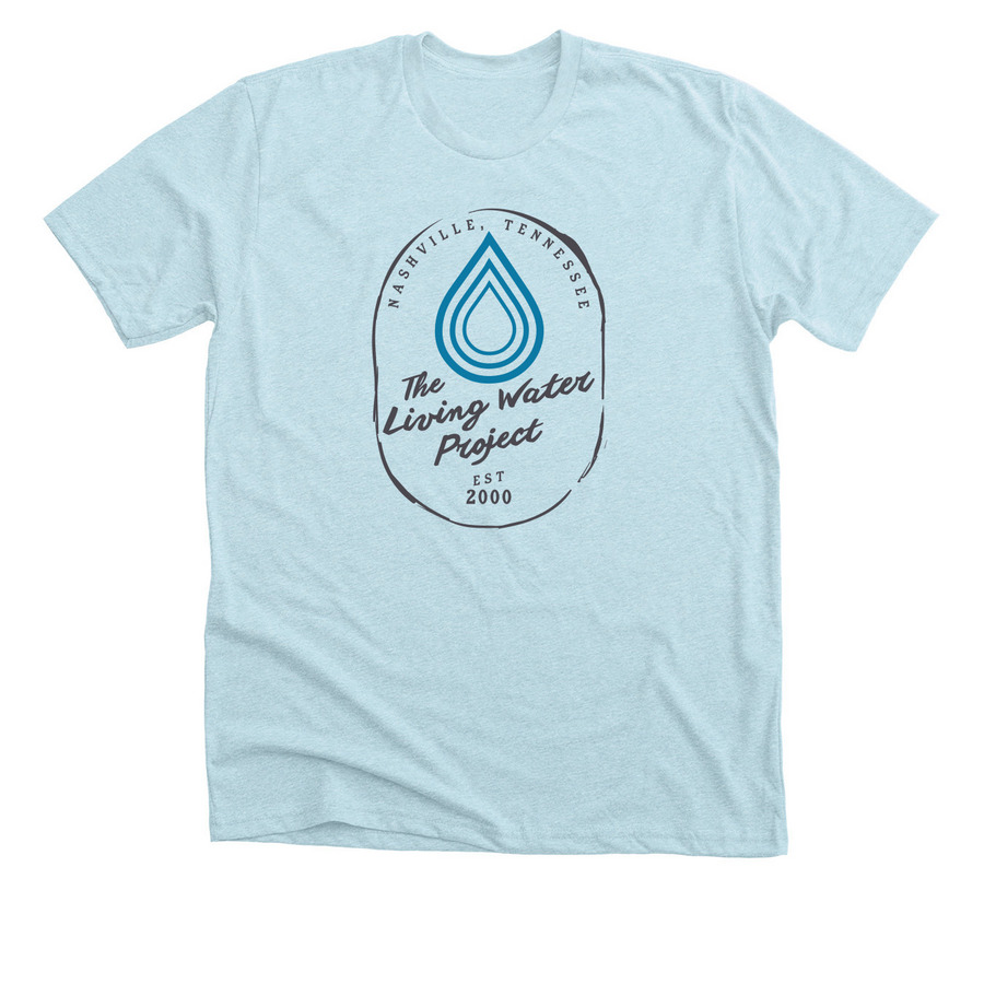 Give The Gift Of Clean Water!, a Heather Ice Blue Premium Unisex Tee