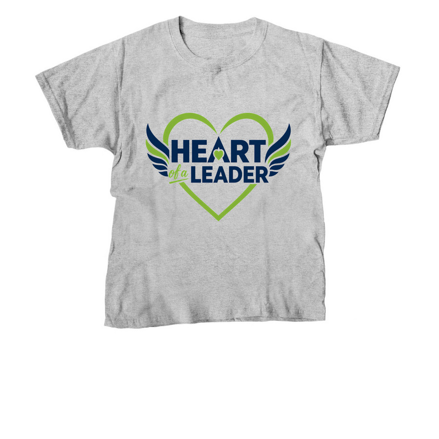 YOUTH Heart of a Leader, a Sport Grey Youth Unisex Tee