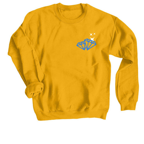 Diamond, a Gold Crewneck Sweatshirt