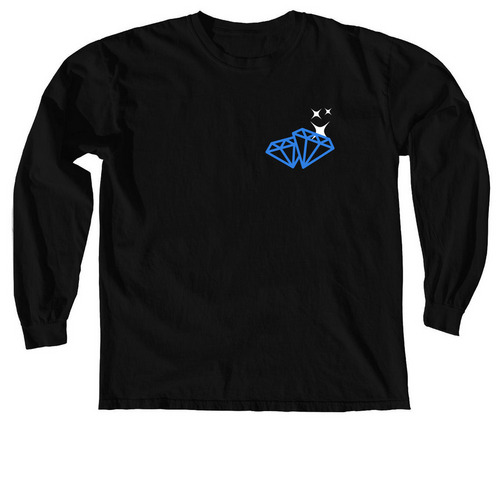 Diamond, a Black Comfort Colors Long Sleeve Tee