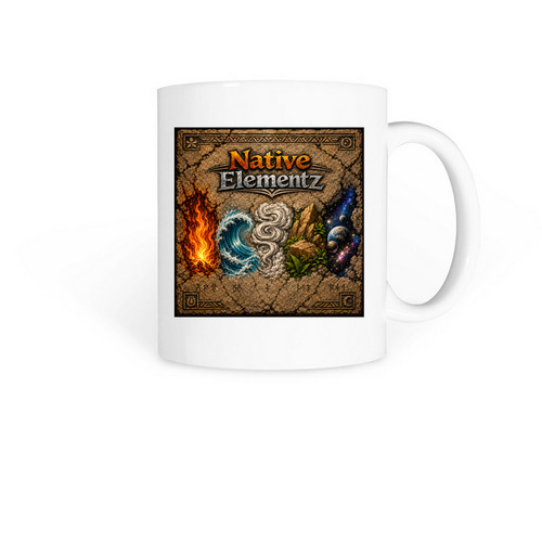 Native Elementz Coffee Mug, a White Coffee Mug