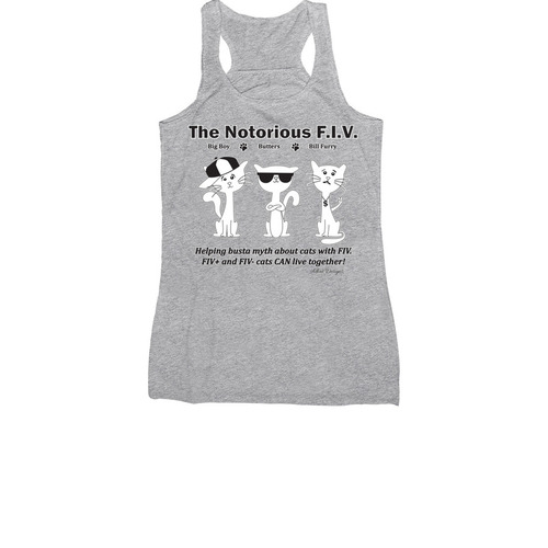Weirdo FIV Advocacy Campaign, a Athletic Heather Women's Racerback