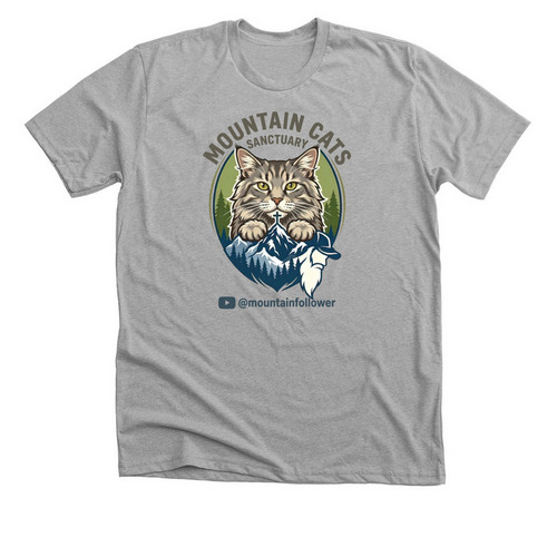 Mountain Cats Sanctuary&nbsp;, a Athletic Heather Premium Unisex Tee