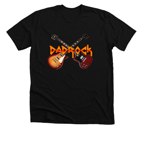 DadRock LP/SG Shirt, a Solid Black Blend Premium Unisex Tee