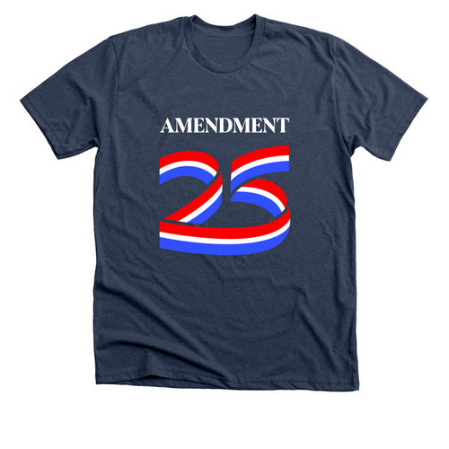 25th Amendment (v2), a Heather Navy Premium Unisex Tee