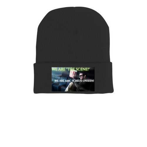 Need An Seen Beanie?, a Black Printed Cuffed Beanie
