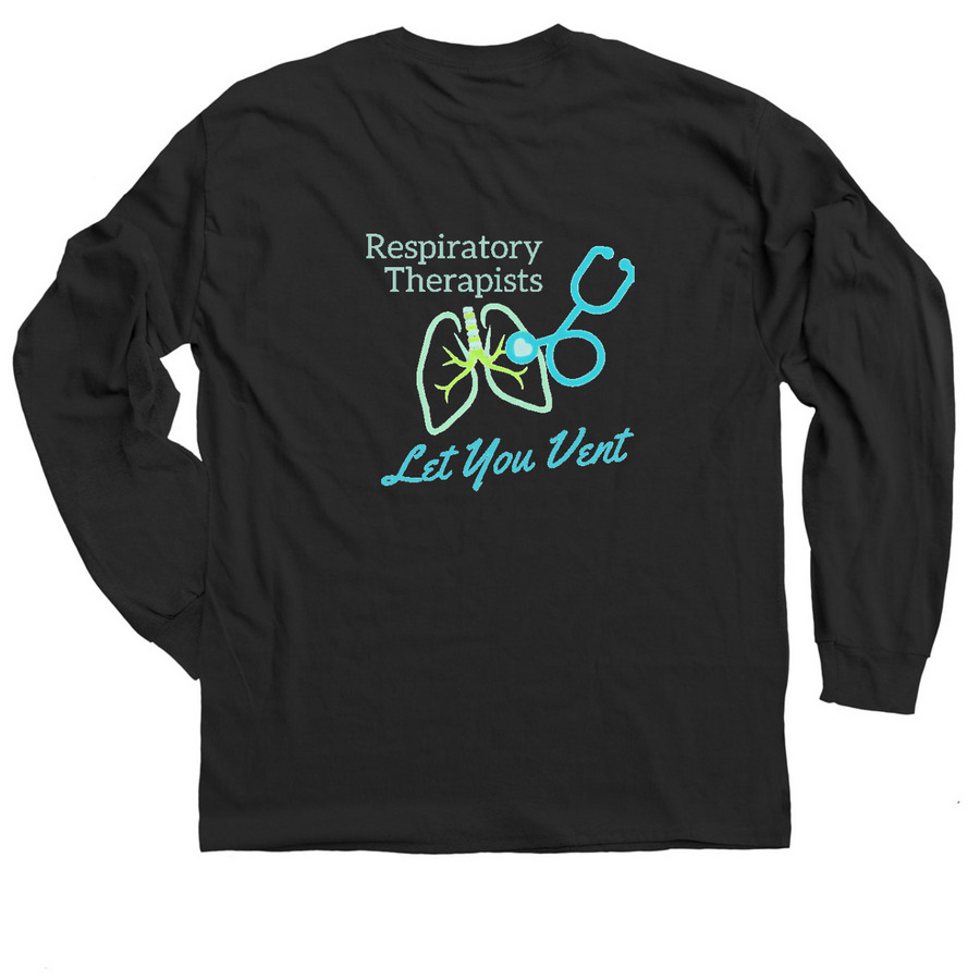 Respiratory Vent, a Black Classic Long Sleeve Tee (back-view)