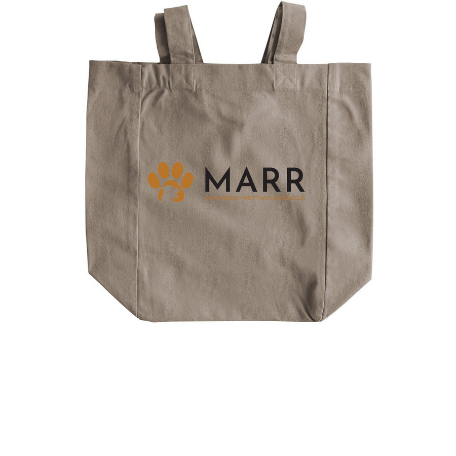 Live Love Rescue - Tote Bags, a Pumice Recycled Cotton Tote Bag (back-view)