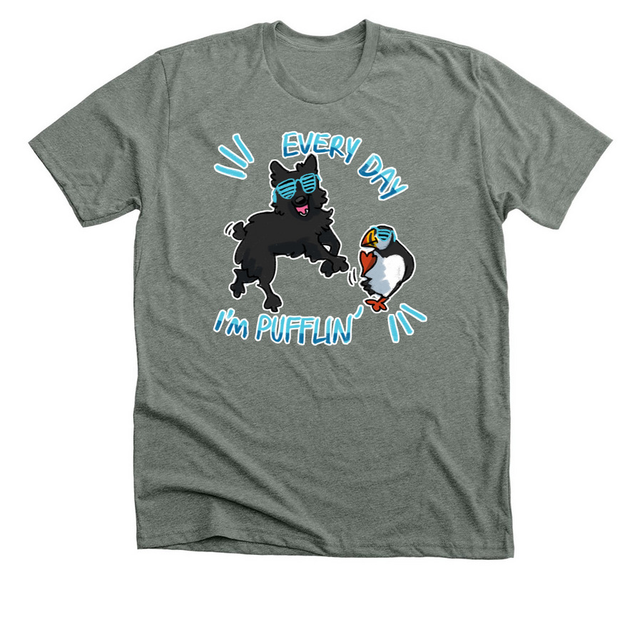 I'm Pufflin', a Deep Heather Premium Unisex Tee