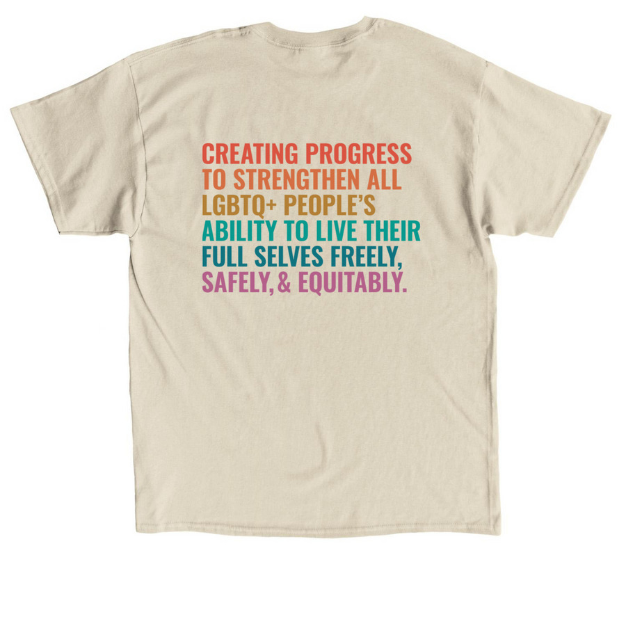 Beige T-shirt, a Sand Classic Unisex Tee (back-view)