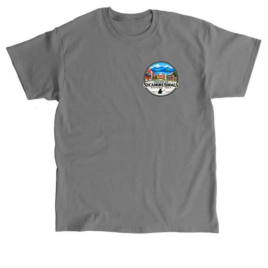 Friends of Sycamore Shoals Historic Area Logo, a Charcoal Classic Unisex Tee