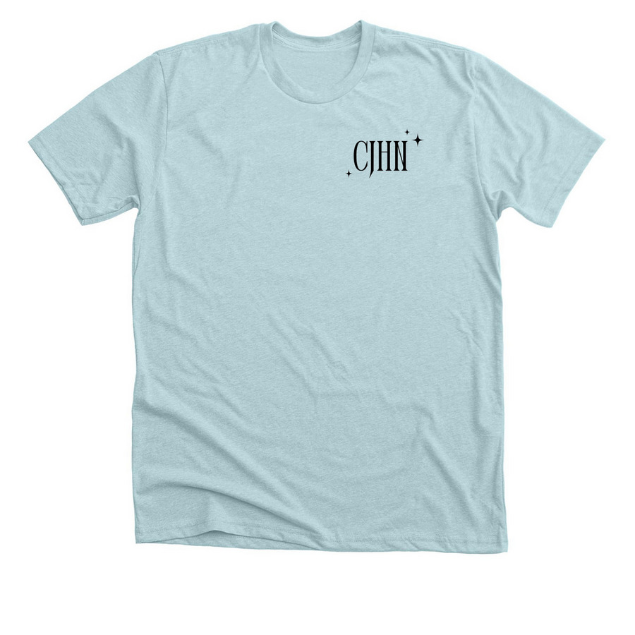 Bellas Choir Star Logo, a Heather Ice Blue Premium Unisex Tee