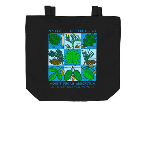 Trees of the Arboretum Totes, a Black Organic Cotton Tote Bag