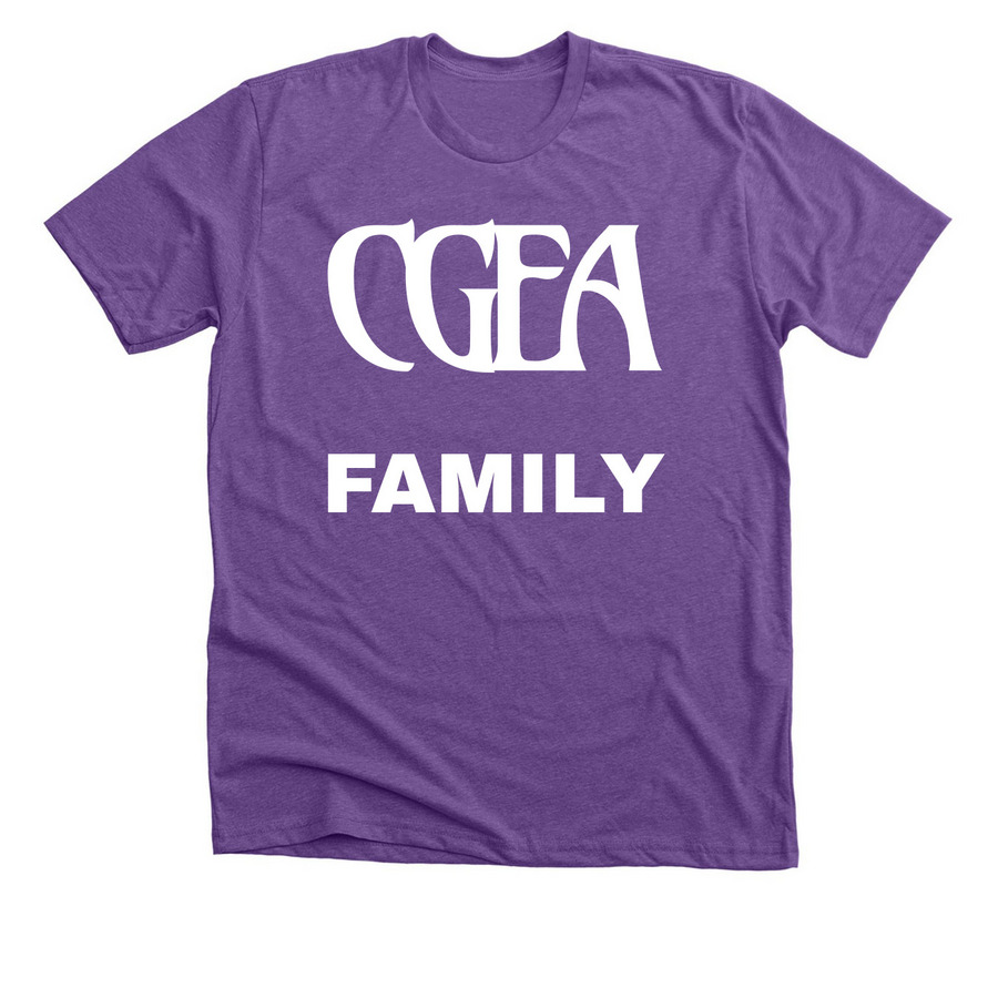CGEA Family, a Heather Team Purple Premium Unisex Tee