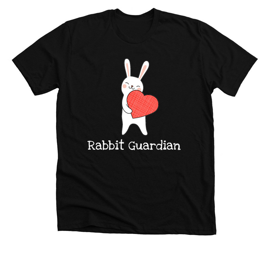 Rabbit Guardian, a Solid Black Blend Premium Unisex Tee