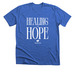 WHITE - Healing and Hope, a Heather True Royal Premium Unisex Tee