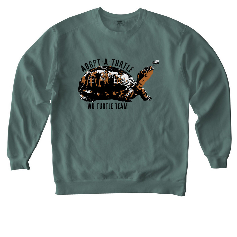 Adopt-A-Turtle, a Blue Spruce Comfort Colors Crewneck Sweatshirt