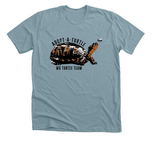 Adopt-A-Turtle, a Heather Blue Lagoon Premium Unisex Tee