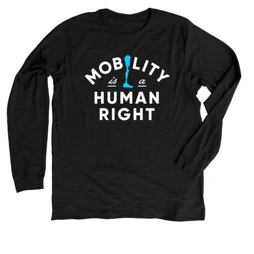 "Mobility Is" Slogan Shirt, a Solid Black Blend Premium Long Sleeve Tee