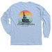 Built on Water, a Light Blue Classic Long Sleeve Tee (back-view)