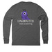 GUS - Longmonsters Text - Light, a Aluminum Grey Allmade Eco Triblend Long Sleeve Tee (back-view)