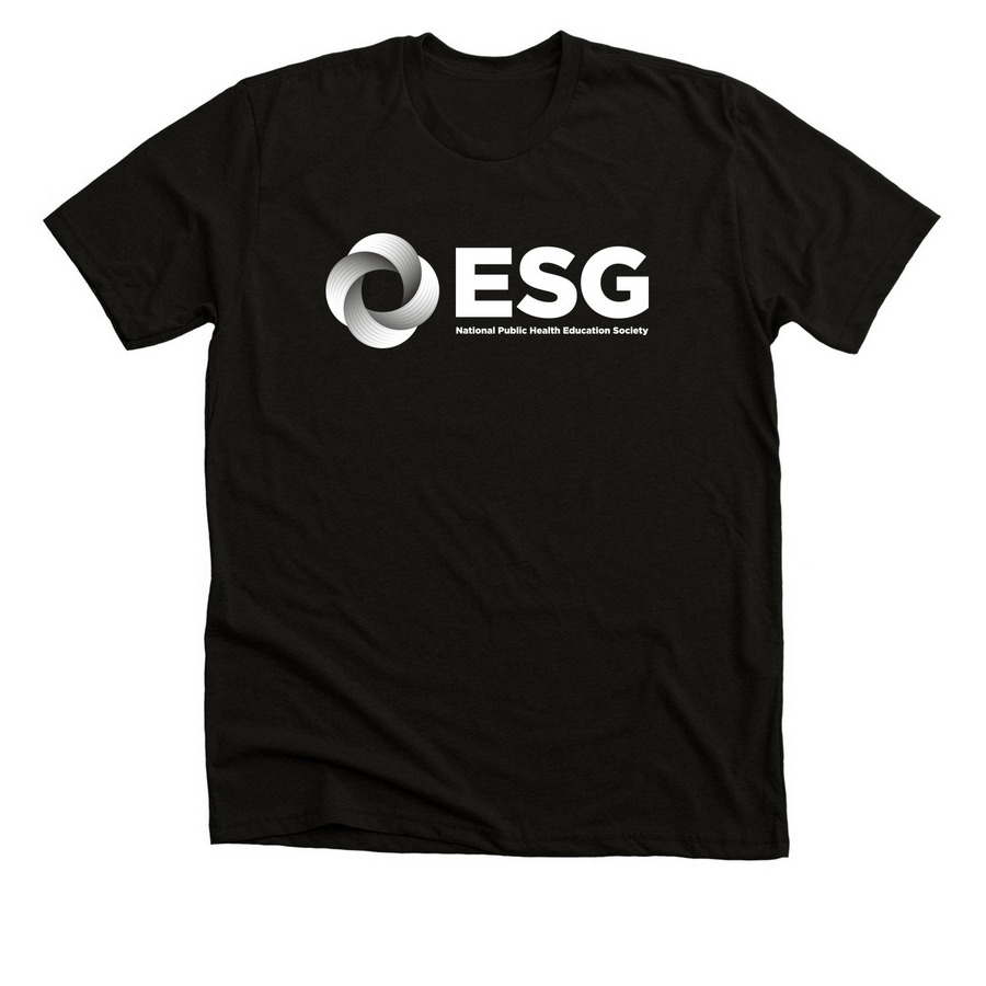 ESG Apparel, a Black Heather Premium Unisex Tee