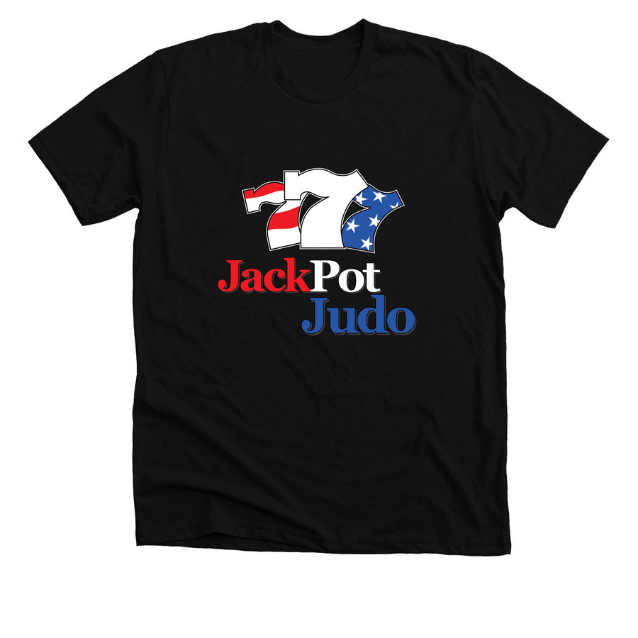 Jackpot Judo Large Logo, a Solid Black Blend Premium Unisex Tee