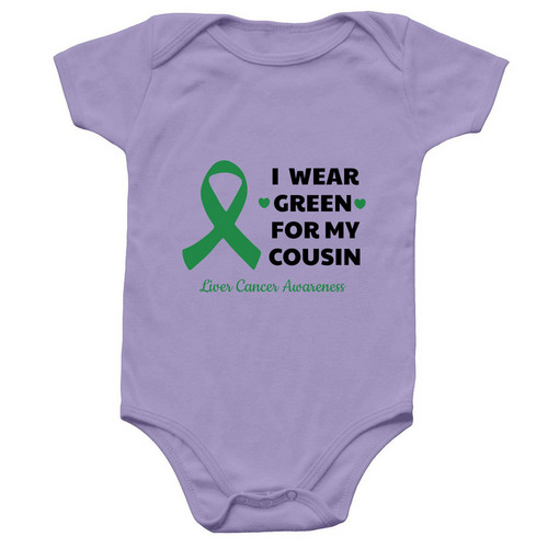 I Wear Green for my Cousin (infant sizes), a Lavender Infant Onesie