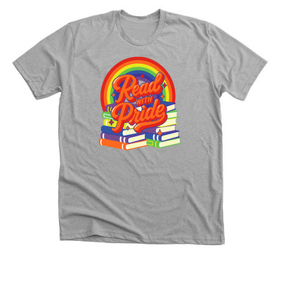 Fighting Against Book Bans!&nbsp;, a Athletic Heather Premium Unisex Tee