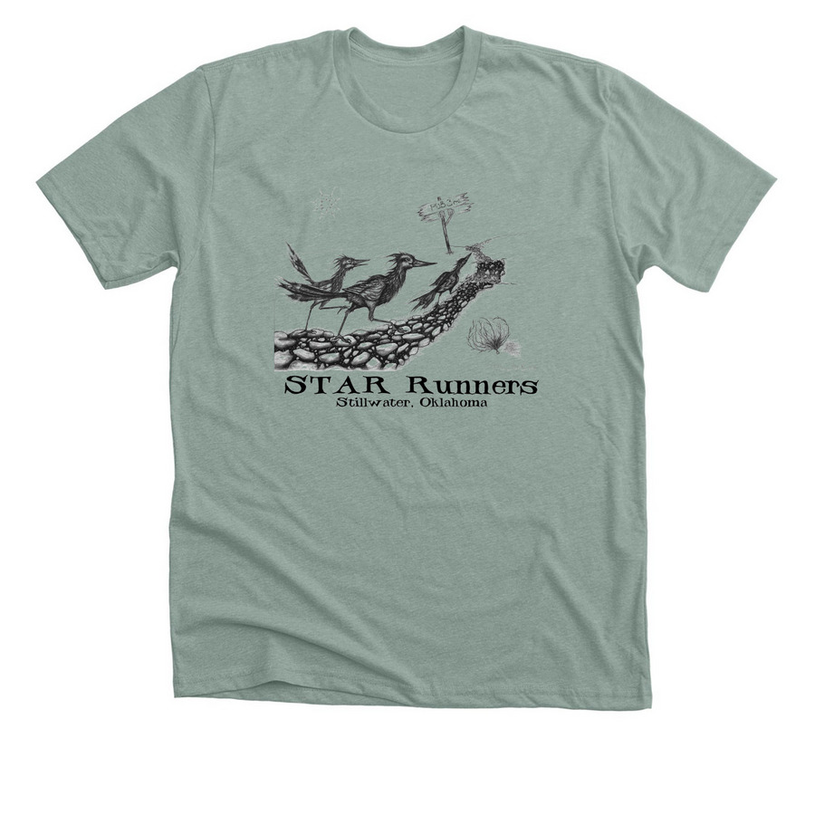 Roadrunner Alley, a Heather Sage Premium Unisex Tee