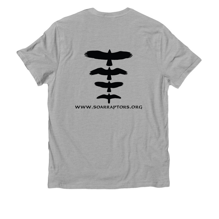 SOAR Tshirts, a Granite Grey Heather Allmade Organic Cotton Unisex Tee (back-view)