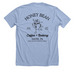 Chip & Latte Collection, a Heather Baby Blue Premium Unisex Tee (back-view)