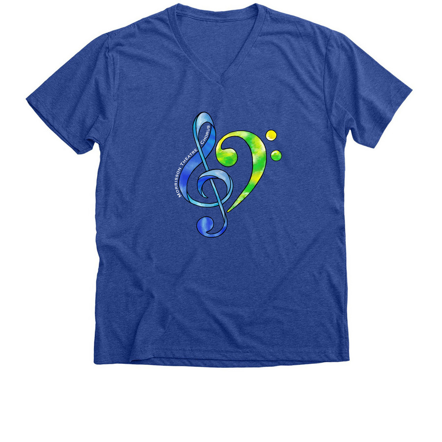 Morrisson Theatre Chorus T shirt!&nbsp;, a Heather True Royal Premium V-Neck Tee