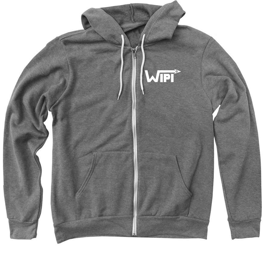 WIPI ZIP, a Deep Heather Zip Up Hoodie