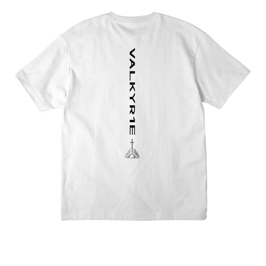 VALKYRIE STAPLE 03 - LIGHTS, a White Unisex Heavyweight Tee (back-view)