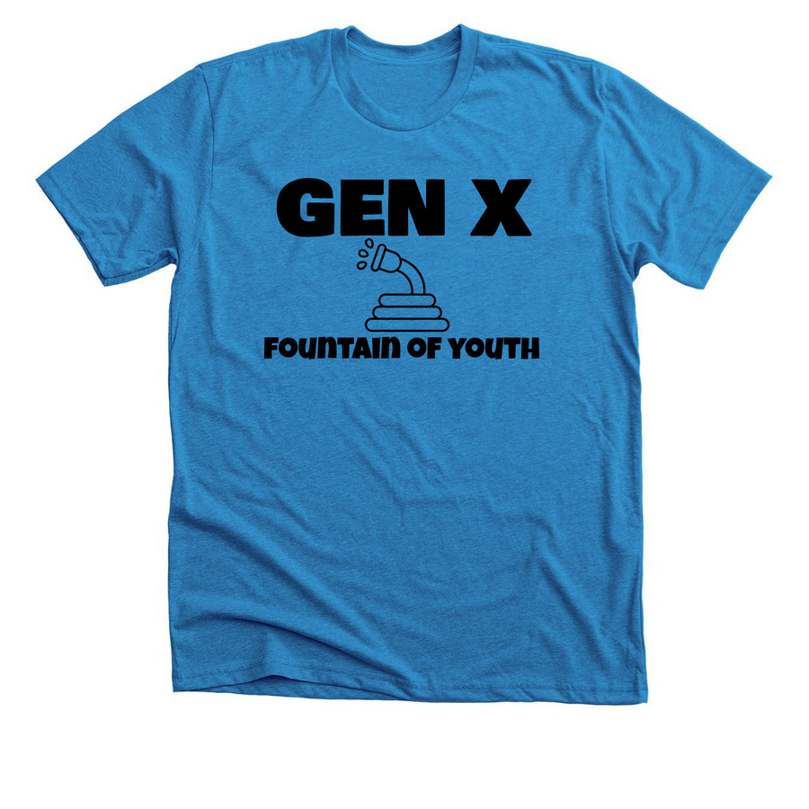GEN X, a Neon Blue Premium Unisex Tee