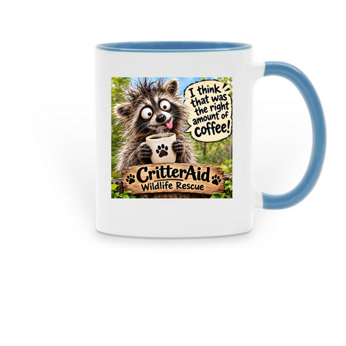 Right Amount of Coffee, a Light Blue Two-Tone Ceramic Mug