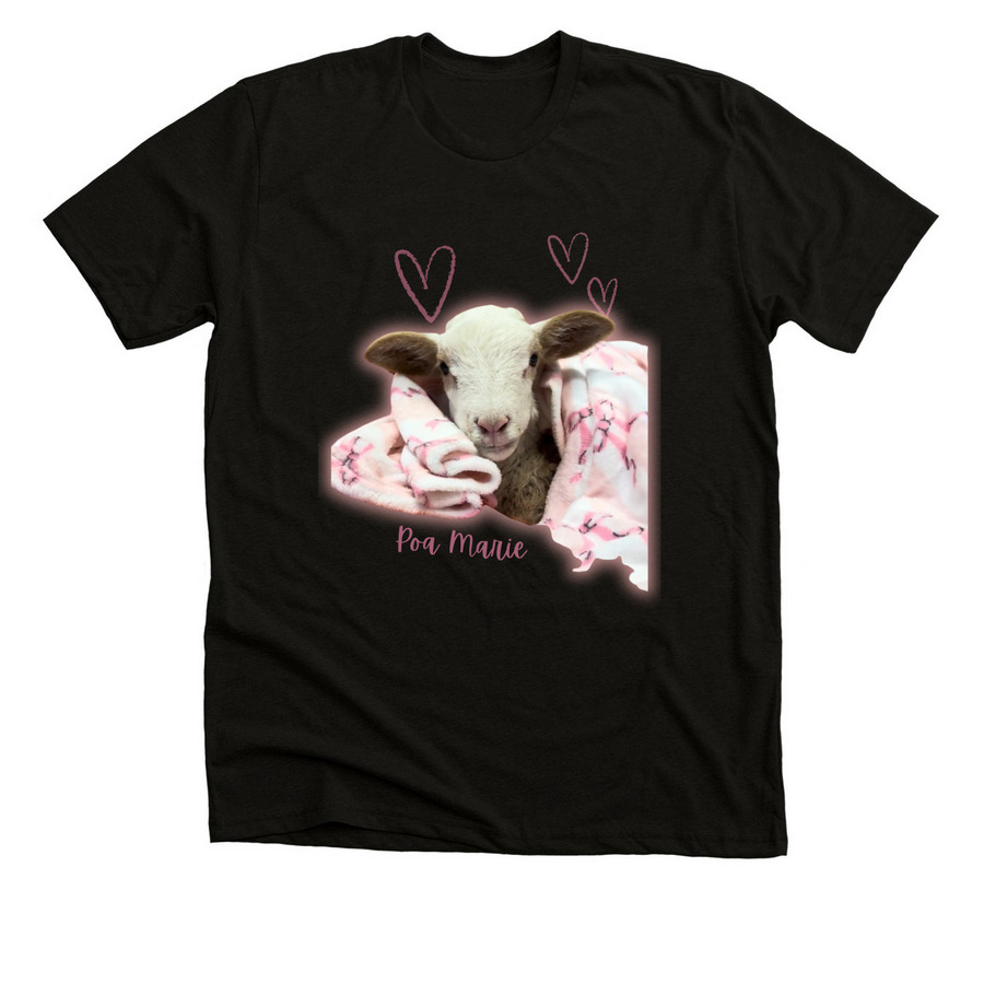 Poa Marie, a Solid Black Blend Premium Unisex Tee
