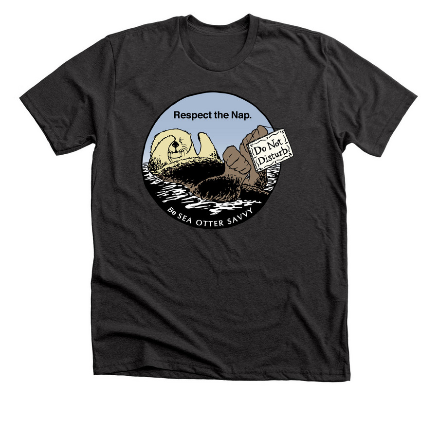 Be Sea Otter Savvy&nbsp;, a Dark Grey Heather Premium Unisex Tee