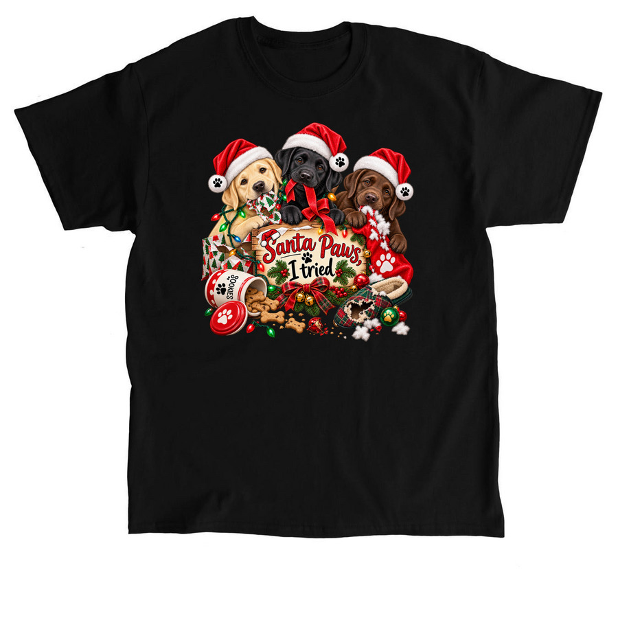 Santa Paws, I Tried Puppies, a Black Classic Unisex Tee
